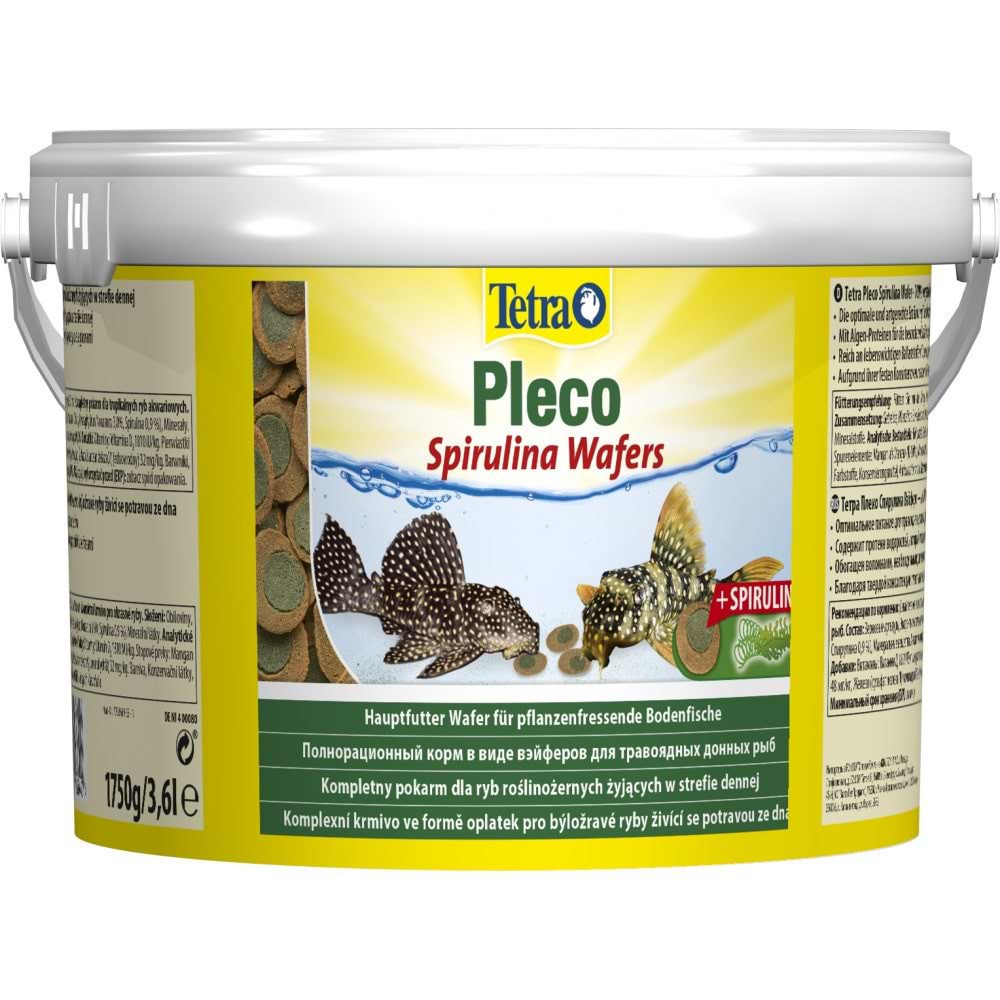 Корм для риб Tetra Pleco Spirulina Wafers для травоїдних донних пластинки 1,75 кг (4004218814745)