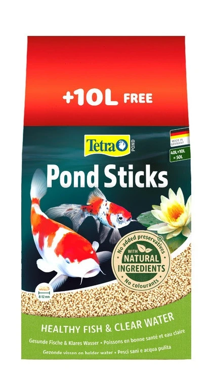 Корм для ставкових риб у паличках Tetra Pond Sticks для ставкових 40л+10л (4004218241244)
