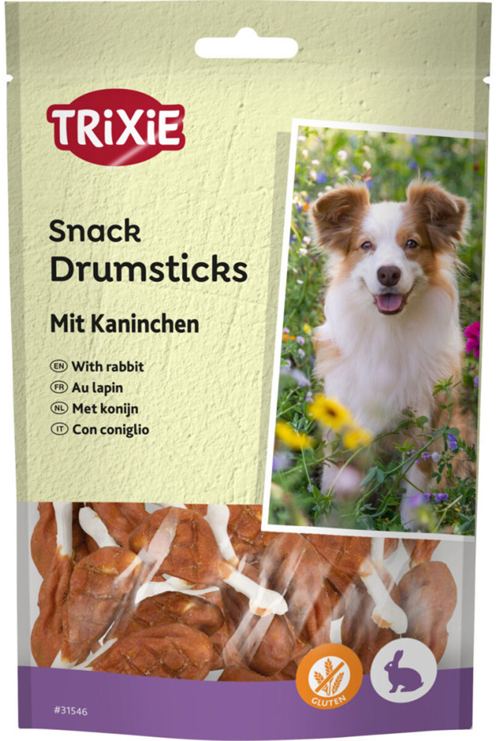 Ласощі для собак Trixie Drumsticks  with Rabbit кісточки з кроликом 100 г 8 шт. (4011905315461)