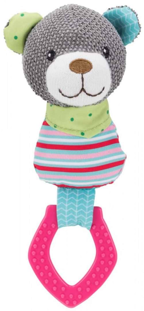 Писковка для собак Trixie Junior Медведь с кольцом и звуком 23 см (4011905361772)