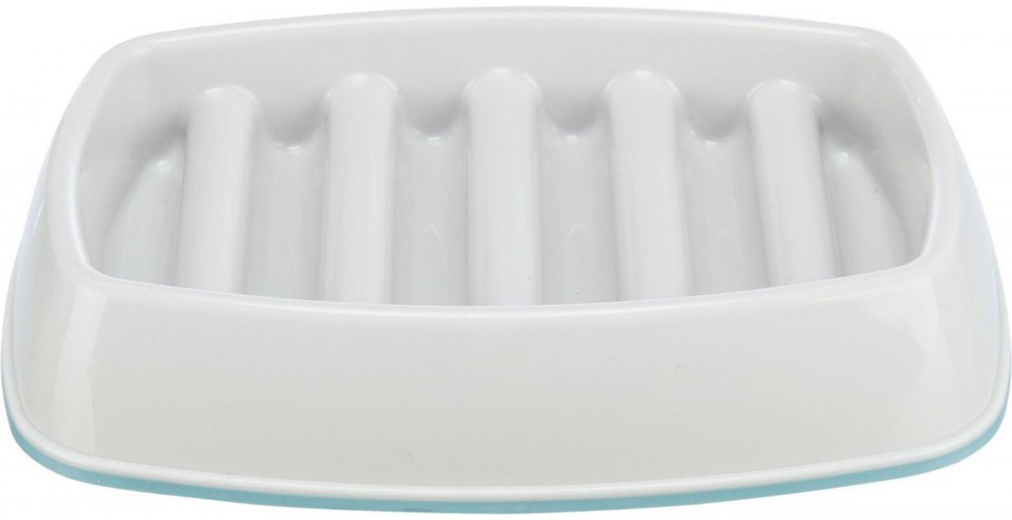 Миска для животных Trixie для кошек Медленное кормление серая 250 мл 21х14 см (4047974251928)