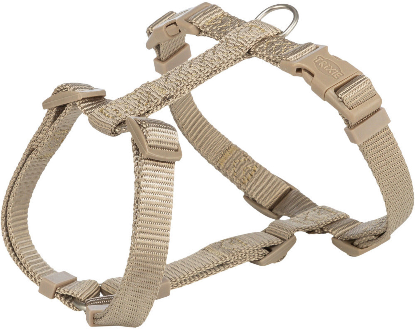 Шлея для собак Trixie Premium H-harness S–M 42–60 см 15 мм пісочна (4053032673182)