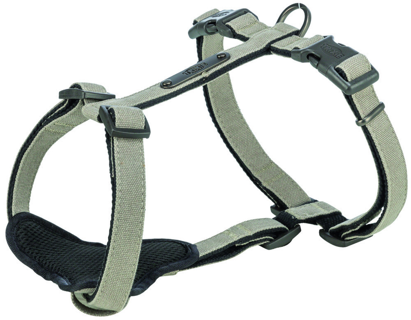 Шлея для собак Trixie CityStyle H-harness бавовна S–M 42–60 см 15 мм світло-сіра (4053032682627)