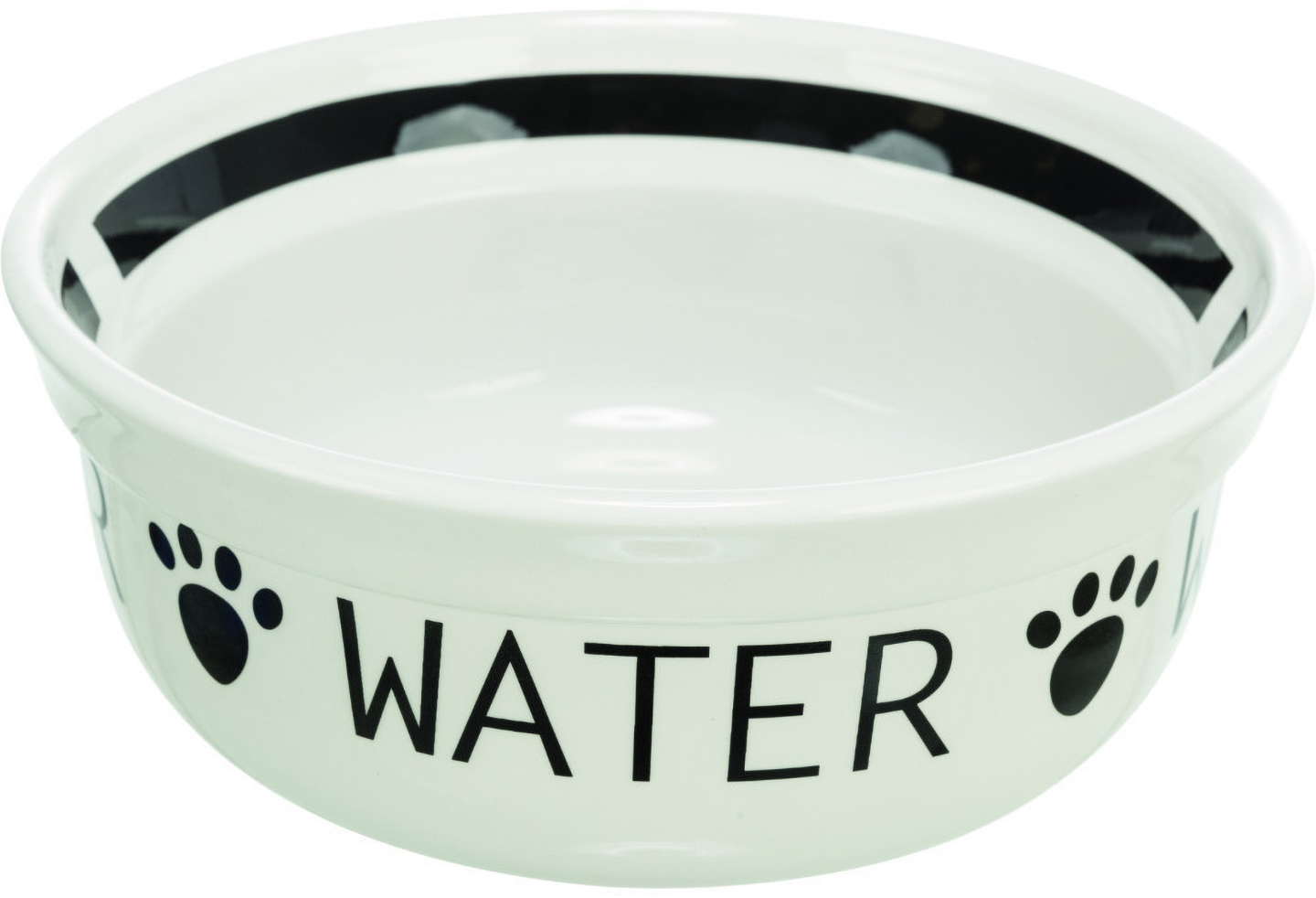 Миска для животных Trixie Water для собак 0,25 13 см бело-черная (4057589244857)