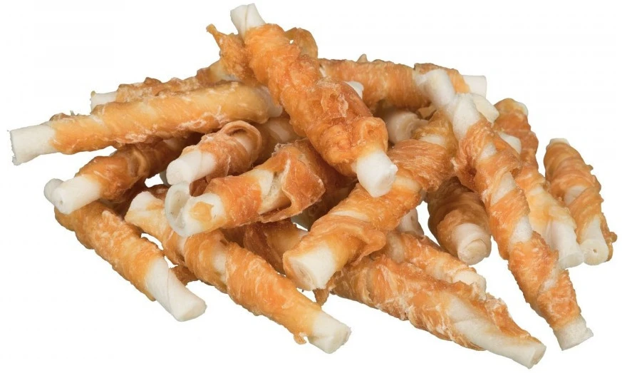 Ласощі для собак Trixie Denta Fun Chewing Rolls для чищення зубів з куркою 120 г (4011905313467)