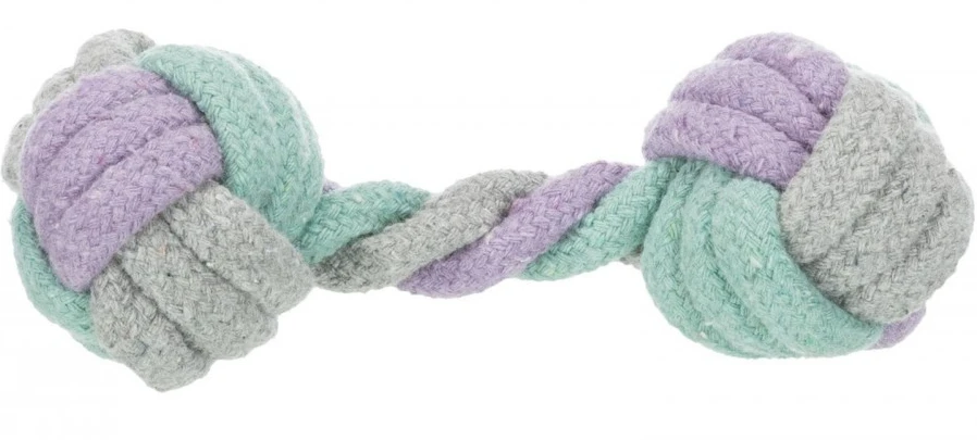 Мягкая игрушка для собак Trixie Junior Rope Dumbbell для щенков Гантель с канатом 15 см (4011905328119)