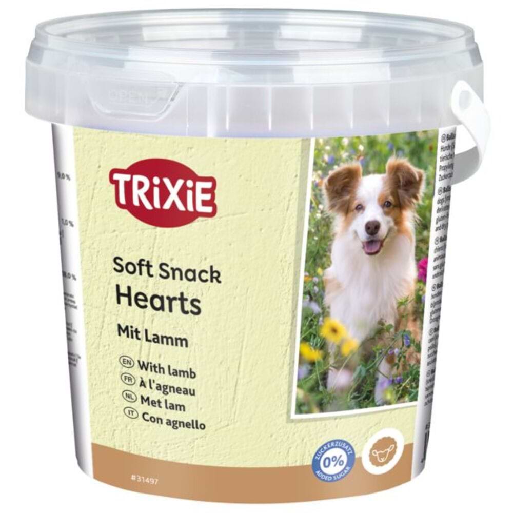 Ласощі дропси для собак Trixie з вітамінами Відро пластик. "Happy Hearts" 500 гр (4011905314976)