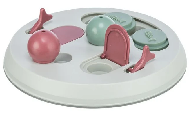 Интерактивная игрушка для кошек Trixie Флип Борд 23 см светло-серая вишневая розовая (4011905458922)
