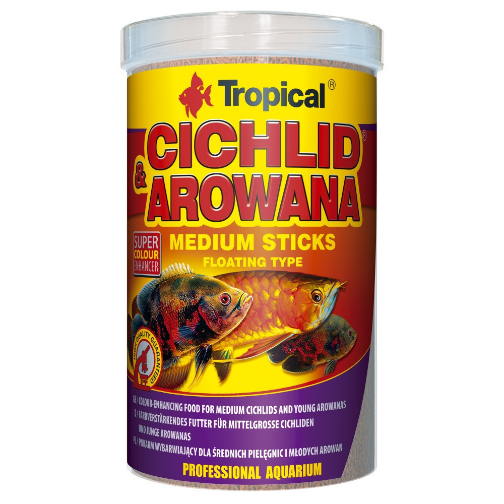 Корм для риб Tropical Cichlid Red Green Medium Sticks для всіх цихлід палички 1 л 360 г (5900469637265)