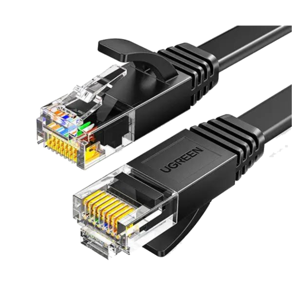 Кабель патч-корд UGREEN NW102 Cat 6 U/UTP Lan Flat Cable 2m Black (50174)