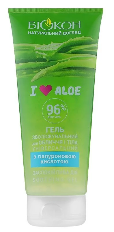 Гель для лица Біокон I love aloe и тела увлажняющий универсальный 200 мл (4823110301098)
