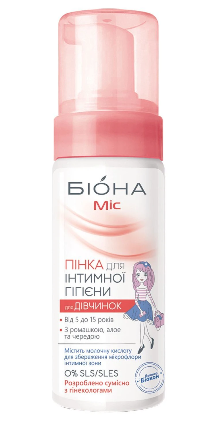 Пенка для интимной гигиены Біокон Биона Мисс для девочек 150 мл (4820160030695)