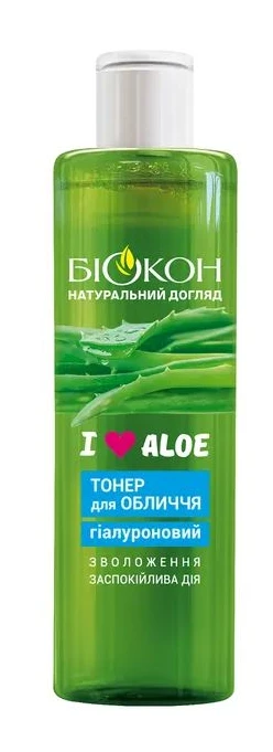 Тонер для лица Біокон I love aloe гиалуроновый 200 мл (4823110301128)