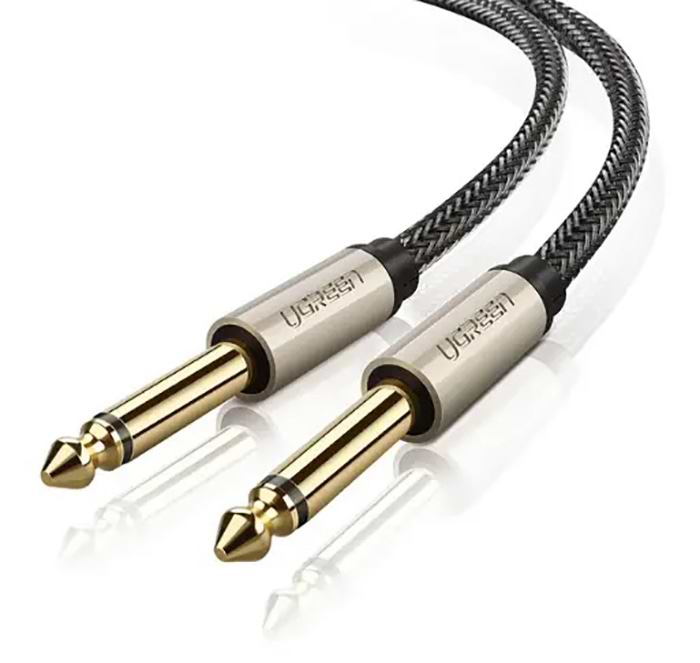Кабель 3.5 мм - 3.5 мм UGREEN AV128 6.35mm Male to 6.35mm Male Cable 3m Gray (10639)