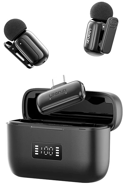 Микрофонная система Ulanzi A200 Mini Mic, dual-mic Type-C Black (A046)