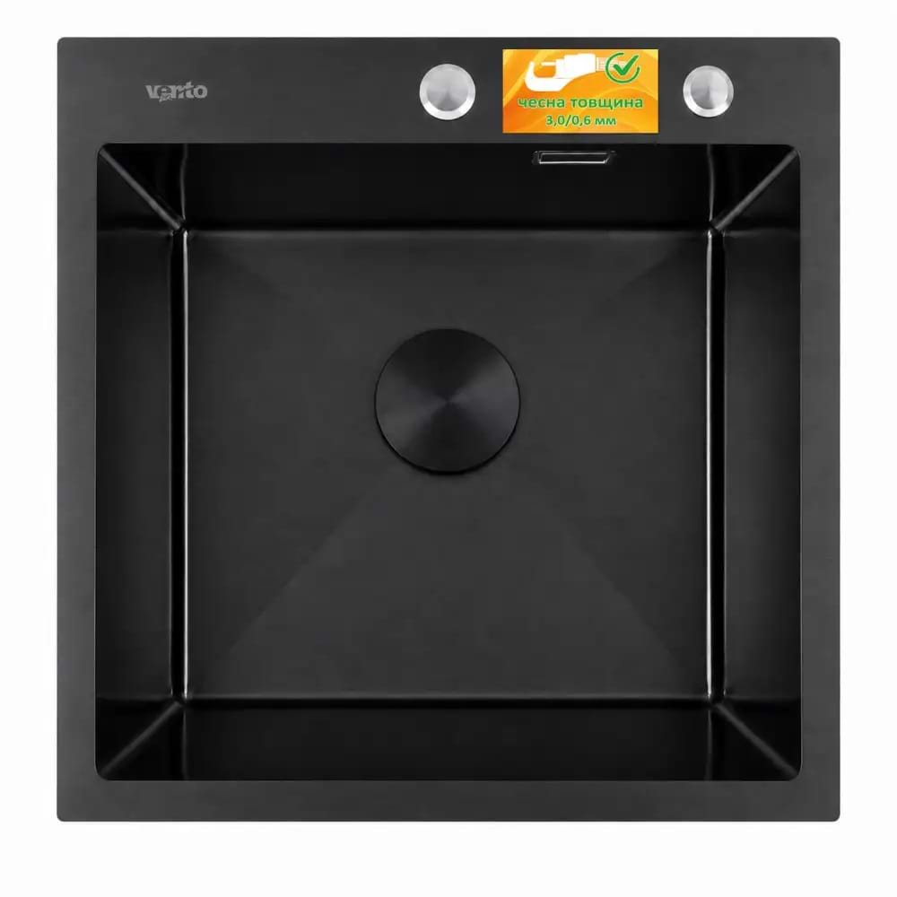 Мийка кухонна Ventolux HMKS 5050 PVD BKS MC DECOR 3/0,6