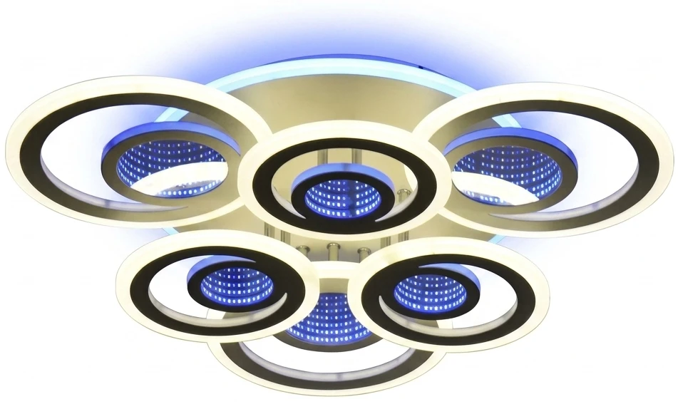 Люстра VALESO 55521/3+3 белая + хром, LED