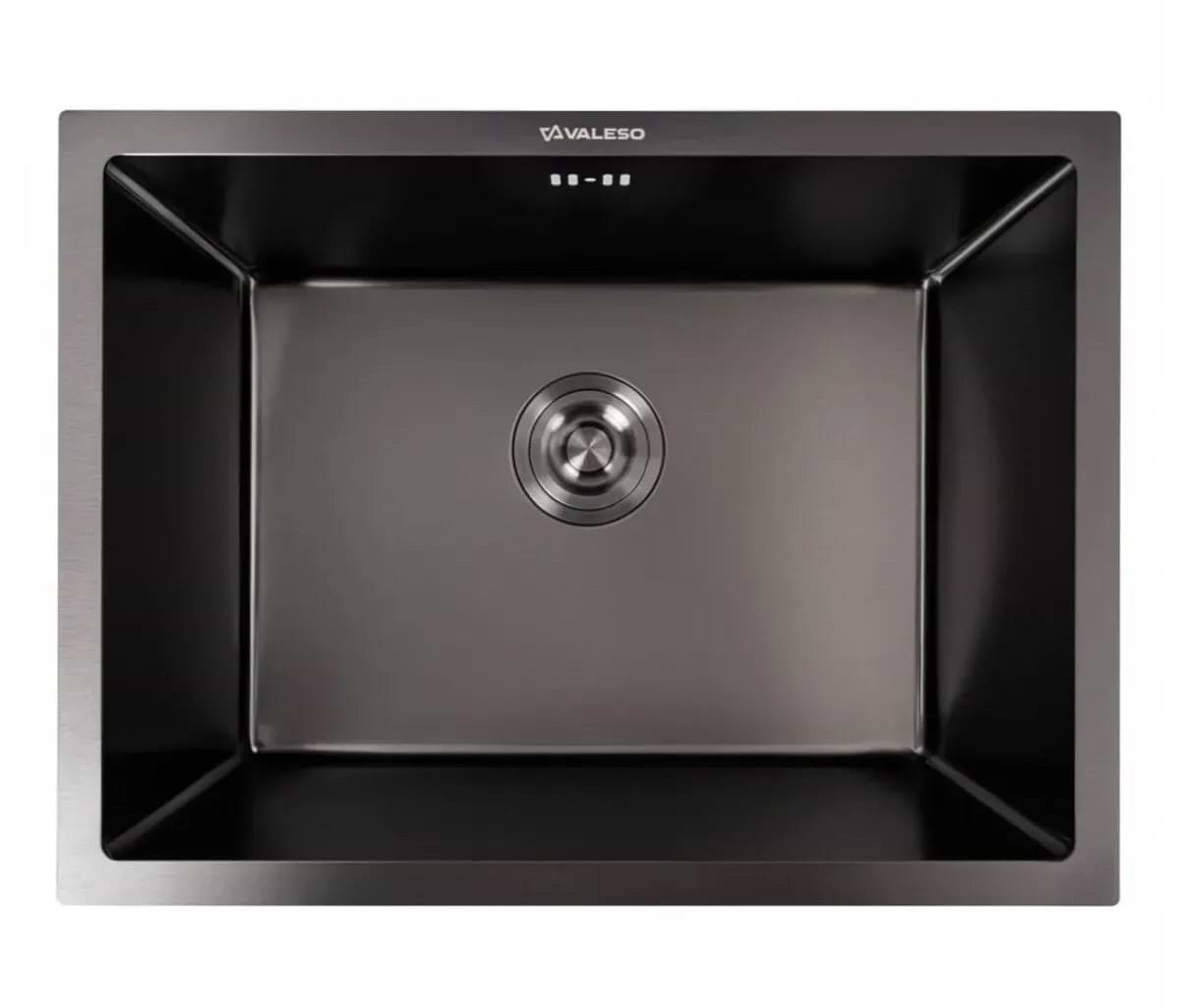 Мийка кухонна VALESO 58х43 PVD Black Handmade DECOR (монтаж під стільницю, 3,0/1,0)