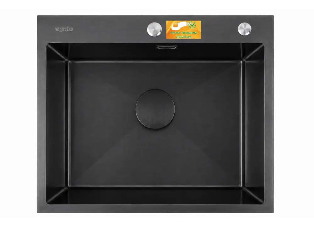 Мийка кухонна Ventolux HMKS 6050 PVD BKS 3/0,8