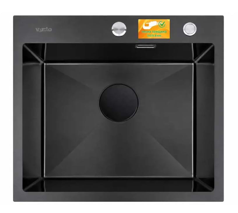 Мийка кухонна Ventolux HMKS 5448 PVD BKS MC DECOR 3/0,8