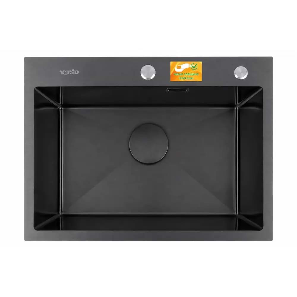 Мийка кухонна Ventolux HMKS 6045 PVD BKS 3/0,8