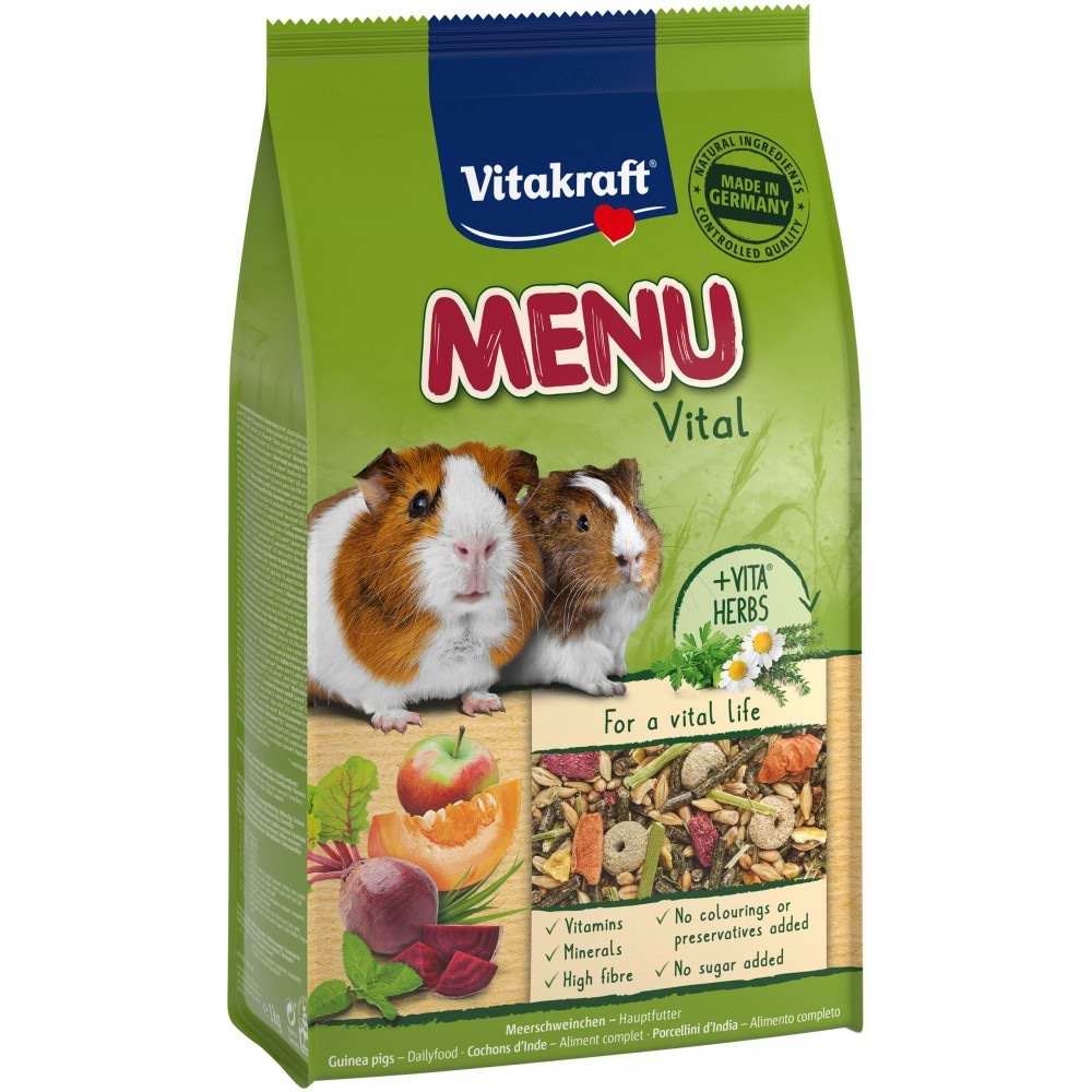 Корм для гризунів Vitakraft Premium Menu Vital для декоративних гризунів та морських свинок 1 кг (4008239292209)
