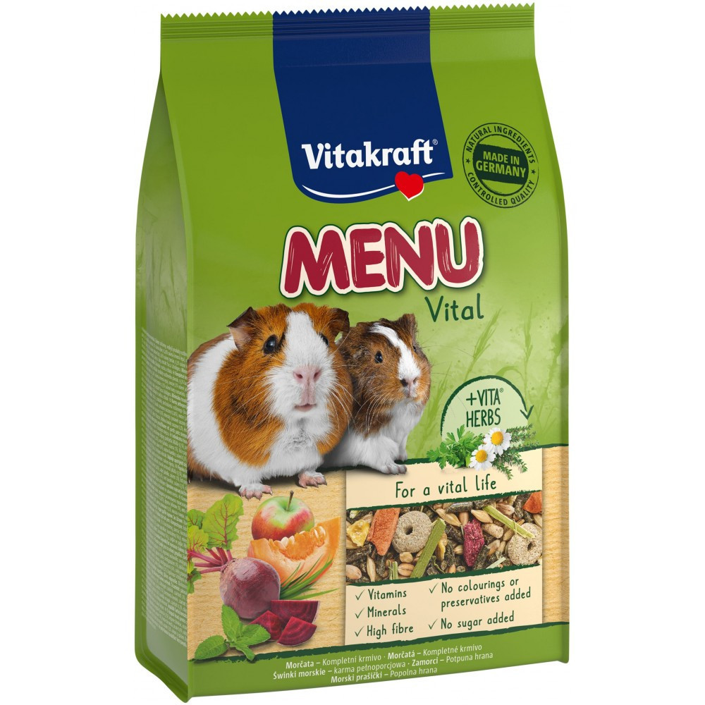 Корм для гризунів Vitakraft Premium Menu Vital для декоративних гризунів та морських свинок 400 г (4008239255839)
