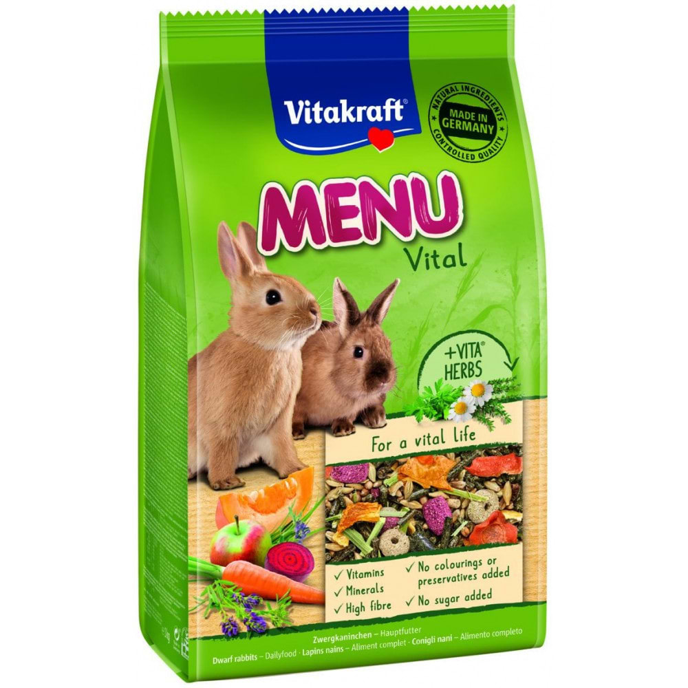 Корм для гризунів Vitakraft Premium Menu Vital для декоративних гризунів для кроликів 1 кг (4008239292193)