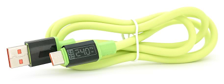 Кабель Voltronic USB to Type-C 1 м Green (YT-USB-TC240-G-1m)