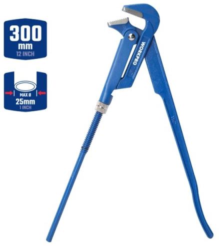 Ключ трубный WORKPRO 25 мм (1") 90° PRO (WP302012)