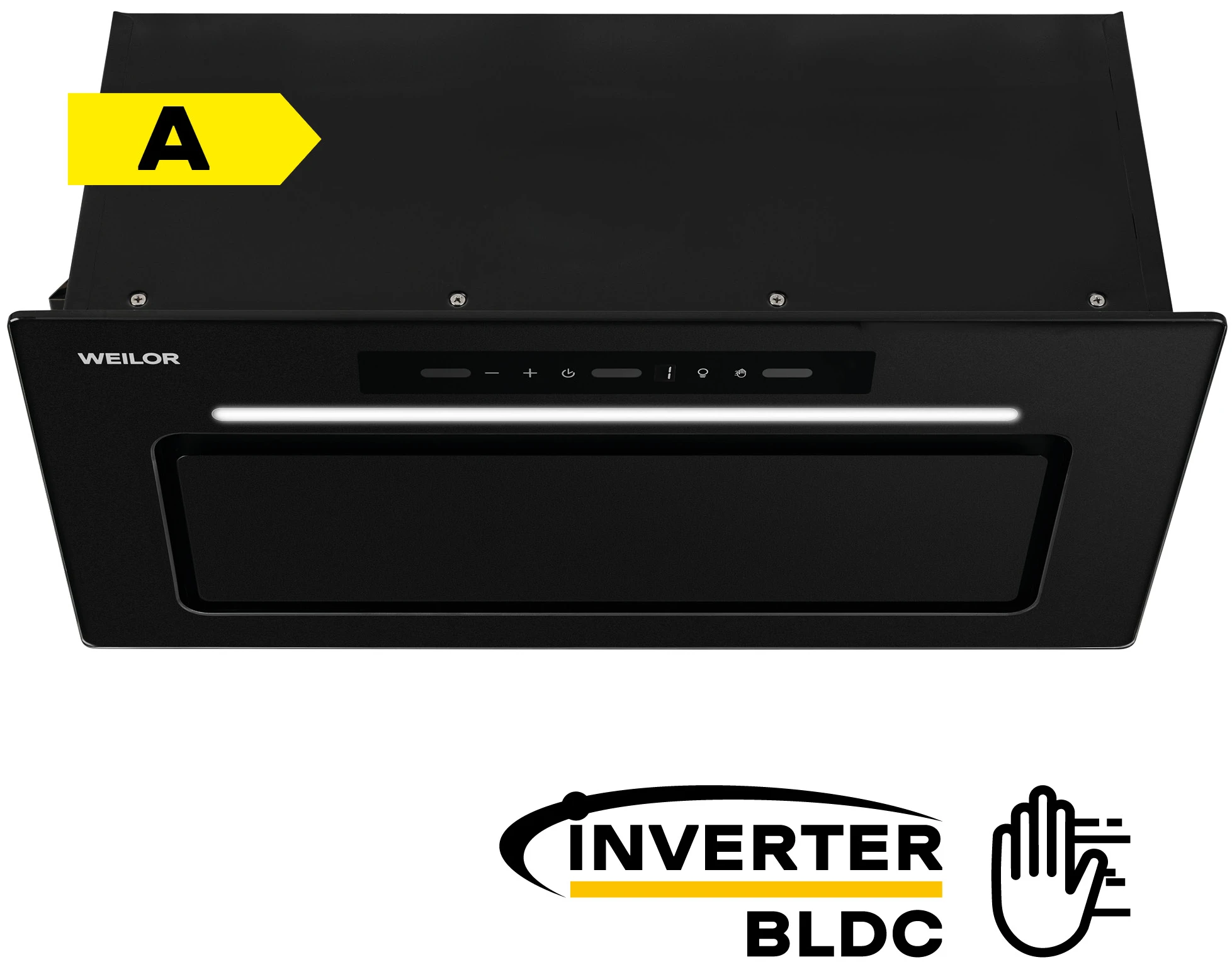 Вытяжка встраиваемая Weilor LUMINA WBG 69 BLACK MATTE SILENCE