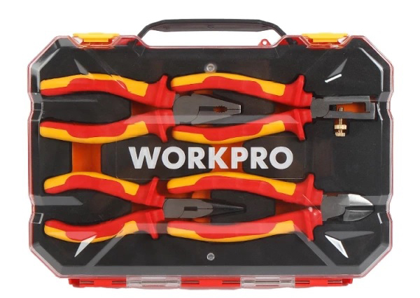 Набор инструментов WORKPRO шарнирно-губцевого инструмента диэлектрический 4 пр. (WP204703)