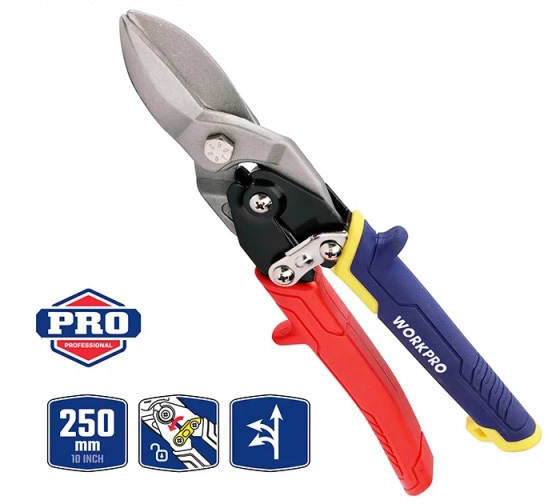 Ножиці по металу WORKPRO 250 мм CR-MO PRO PLUS (WP214020)