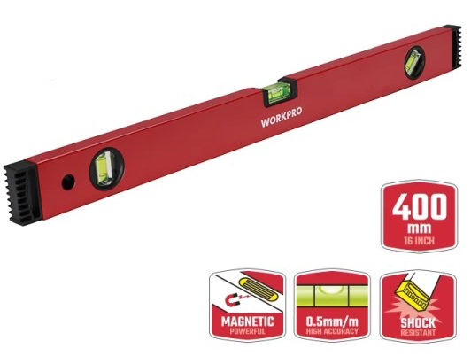 Уровень WORKPRO 400 мм 0.5 мм PRO (WP262010)