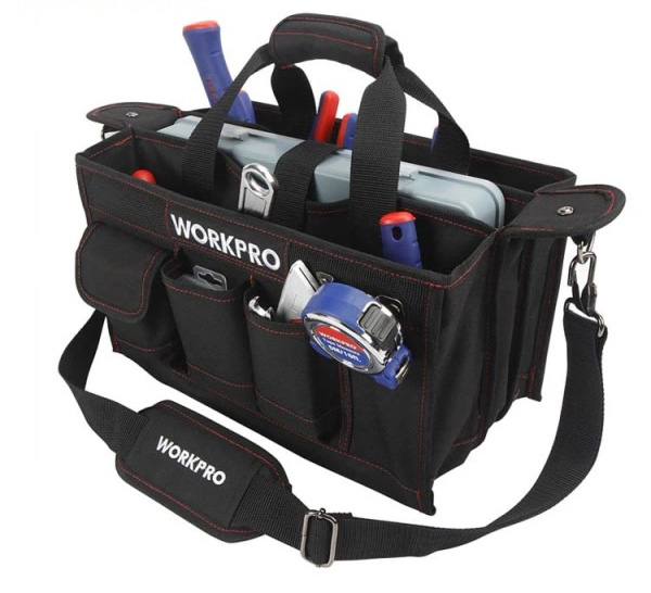 Сумка для інструментів WORKPRO 390x220x290 мм + органайзер 14 карманів PRO (WP281006)