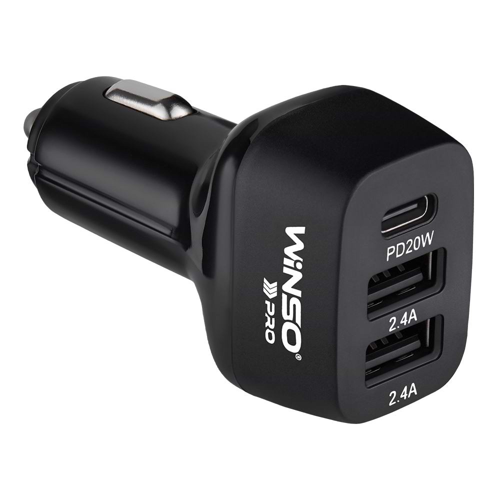 Автомобильное зарядное устройство Winso PRO 44W USB-C+2xUSB-A (222044)