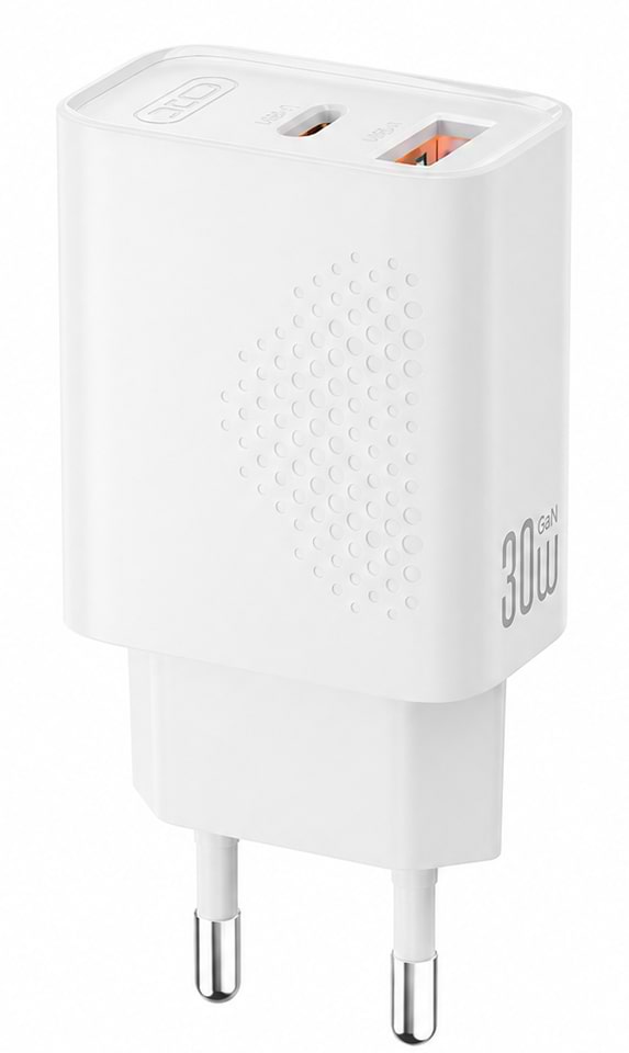 Сетевое зарядное устройство XO GAN PD30W/QC18W White (XO-QC16U)