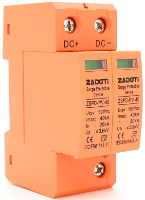 Автомат захисту від сплесків напруги ZADOTI LKTD2 - 40F (ZSPD-PV-40-1000V-2P)