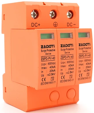 Автомат захисту від сплесків напруги ZADOTI LKTD2 - 40F (ZSPD-PV-40-600V-3P)
