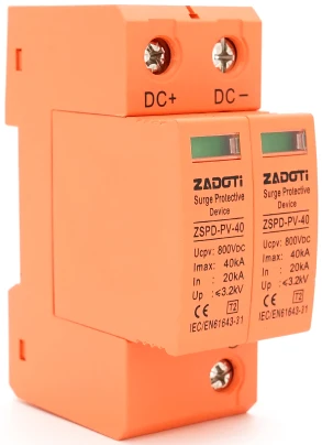 Автомат захисту від сплесків напруги ZADOTI LKTD2 - 40F (ZSPD-PV-40-800V-2P)
