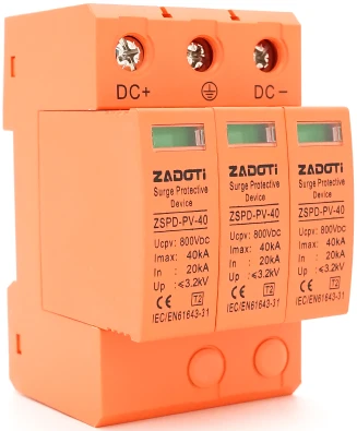 Автомат захисту від сплесків напруги ZADOTI LKTD2 - 40F (ZSPD-PV-40-800V-3P)