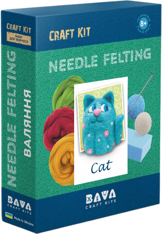 Набор для изготовления декора Умняшка Голубой котик (ВАЛ-002)