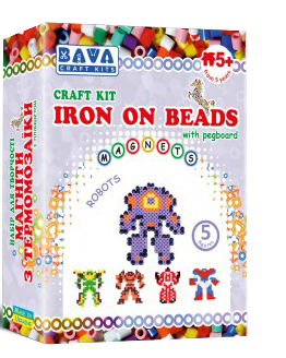 Набор для изготовления декора Умняшка Магниты из термомозаики Роботы (ТМ-006)