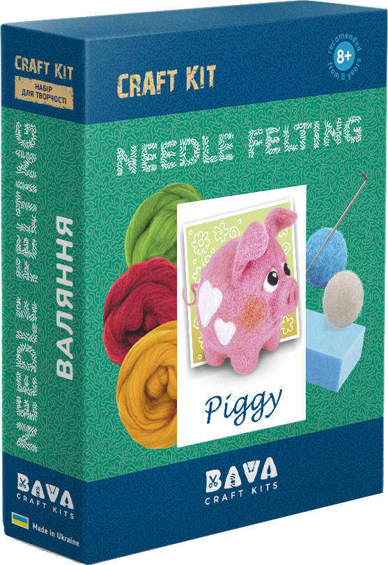 Набор для изготовления игрушек Умняшка Валяння Свинка (ВАЛ-007)