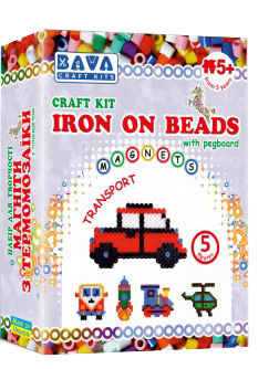 Набор для изготовления декора Умняшка Магниты из термомозаики Транспорт (ТМ-009)