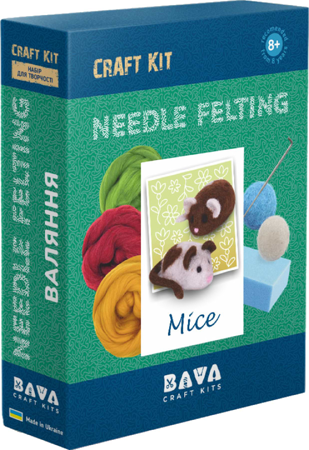 Набор для изготовления игрушек Умняшка Валяние Мыши (ВАЛ-009)