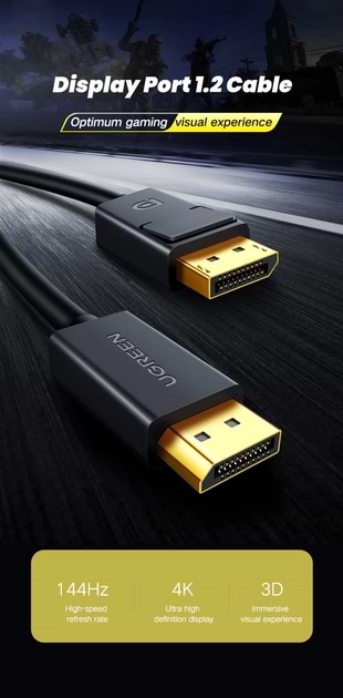 Фото - Кабель UGREEN DP102 DP Male to Male 1.5m Black (10245)