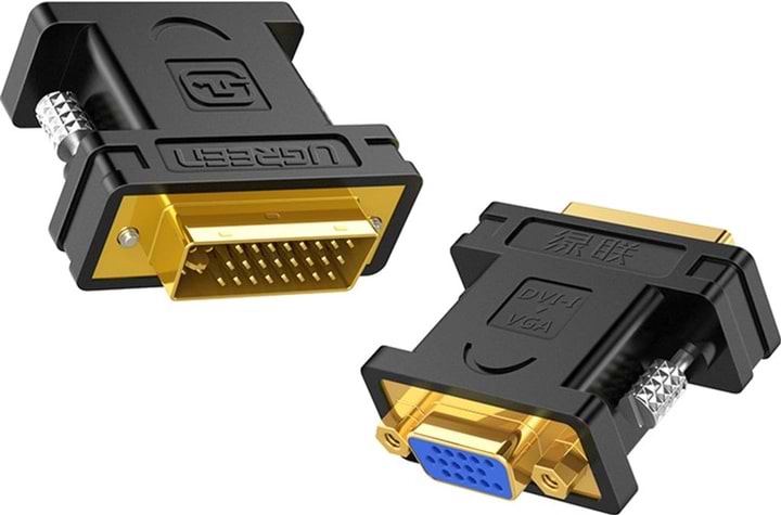 Перехідник UGREEN DVI (24+5) Male to VGA Female Converter Black (20122) - Фото 1