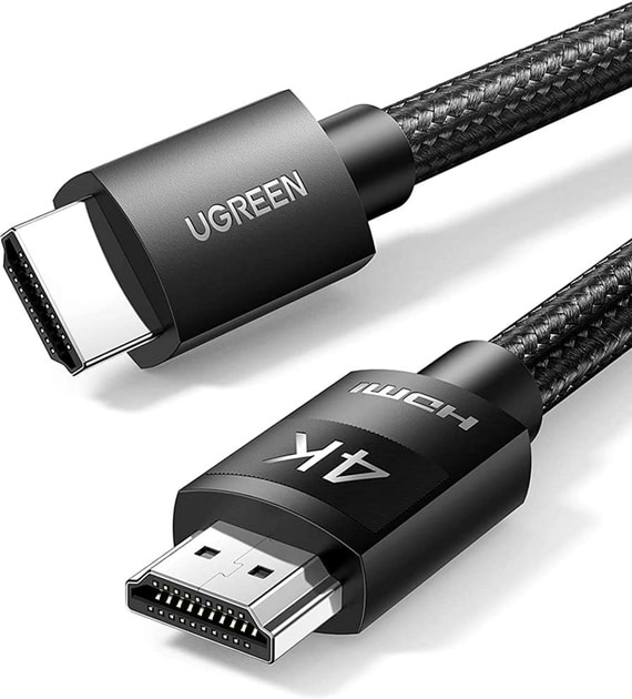 Кабель HDMI UGREEN HD119 4K HDMI Male to Male Braided 2m Black (40101)