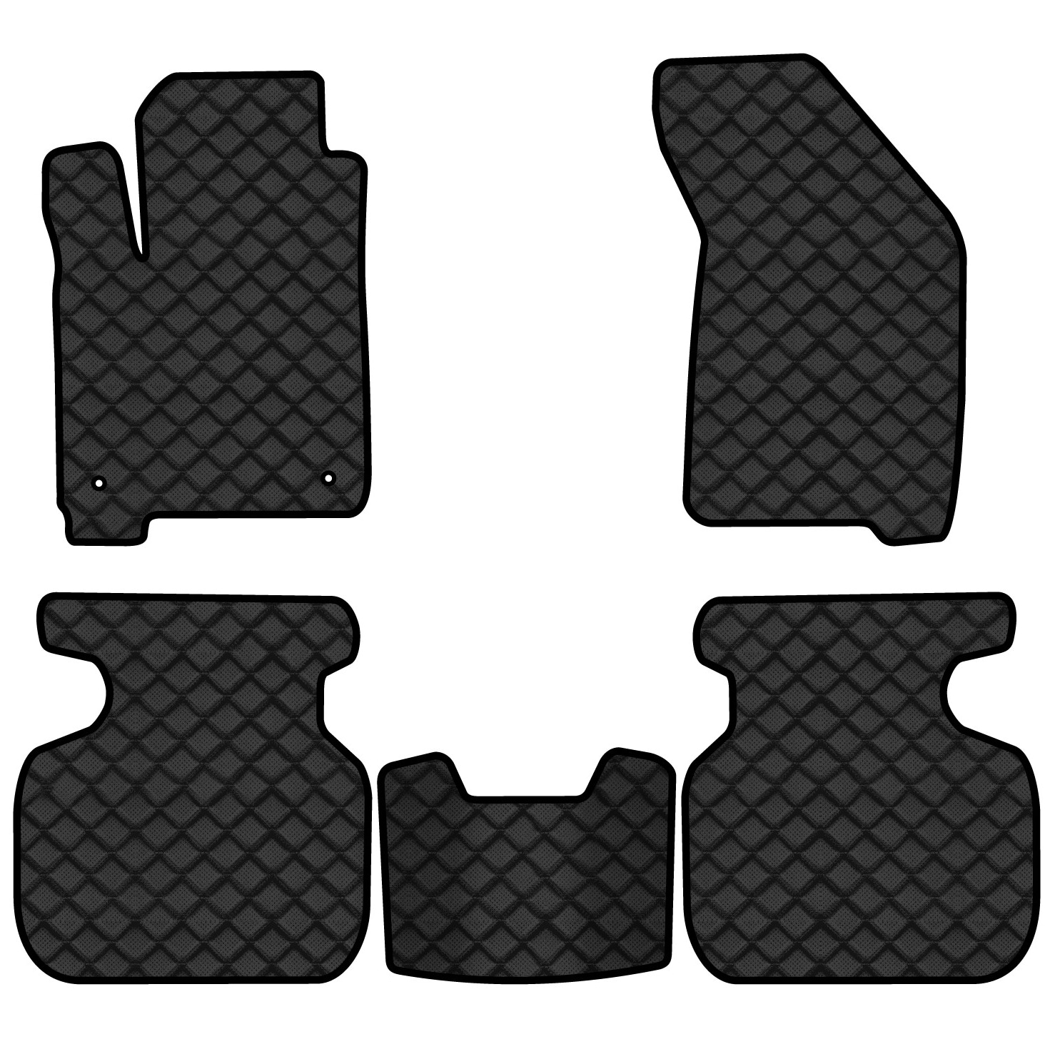 Коврики из экокожи в салон авто EVAtech ECO для Journey (2 clips) 7 seats Dodge 2007-2020 1 поколение SUV EU DE13387CV5LA2BBB